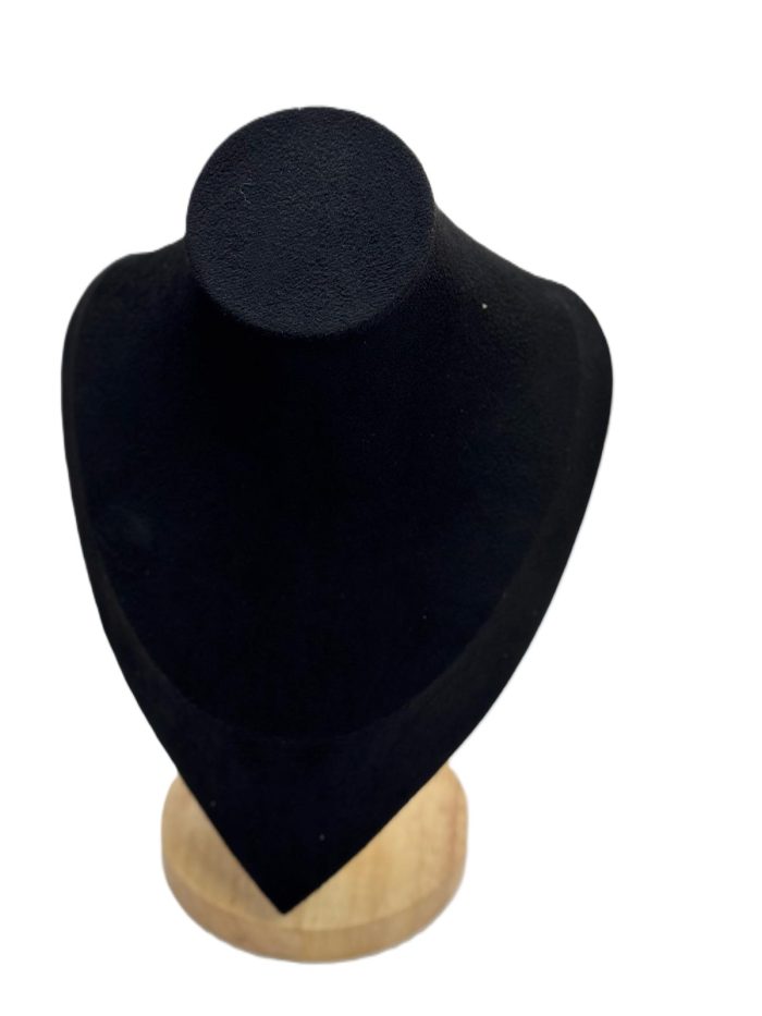 b5ae0dad-cacf-4ba6-862a-f86b7536b039 Black Velvet Necklace Display Stand - Image 1