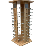 Wooden Sunglasses Display Stand – Holds 50 Glasses