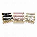 3 Tier Wooden Bangles Display Stand with Cream Velvet Bars - Image 2