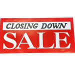 Red "CLOSING DOWN SALE" Banner 42"x21"
