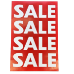 Red SALE Poster – Bold 4x "SALE" Design