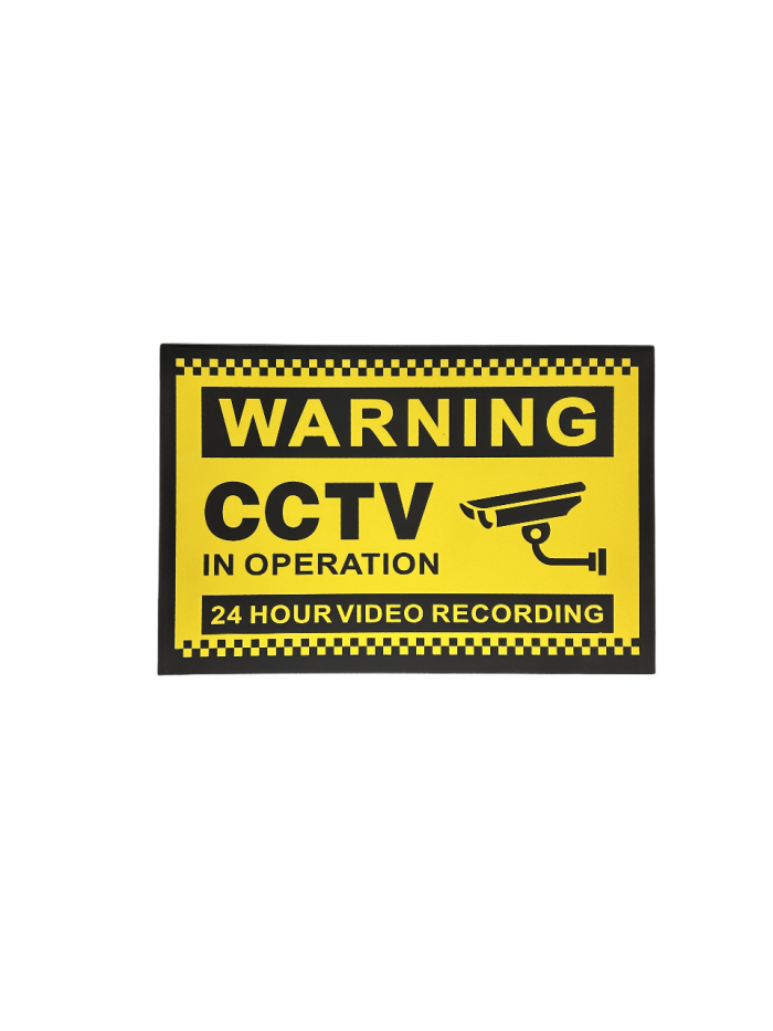 IMG_2828-Photoroom WARNING CCTV - Sign 12" x 8" - Image 1