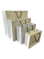 Shiny White Paper Gift Bags - Image 2