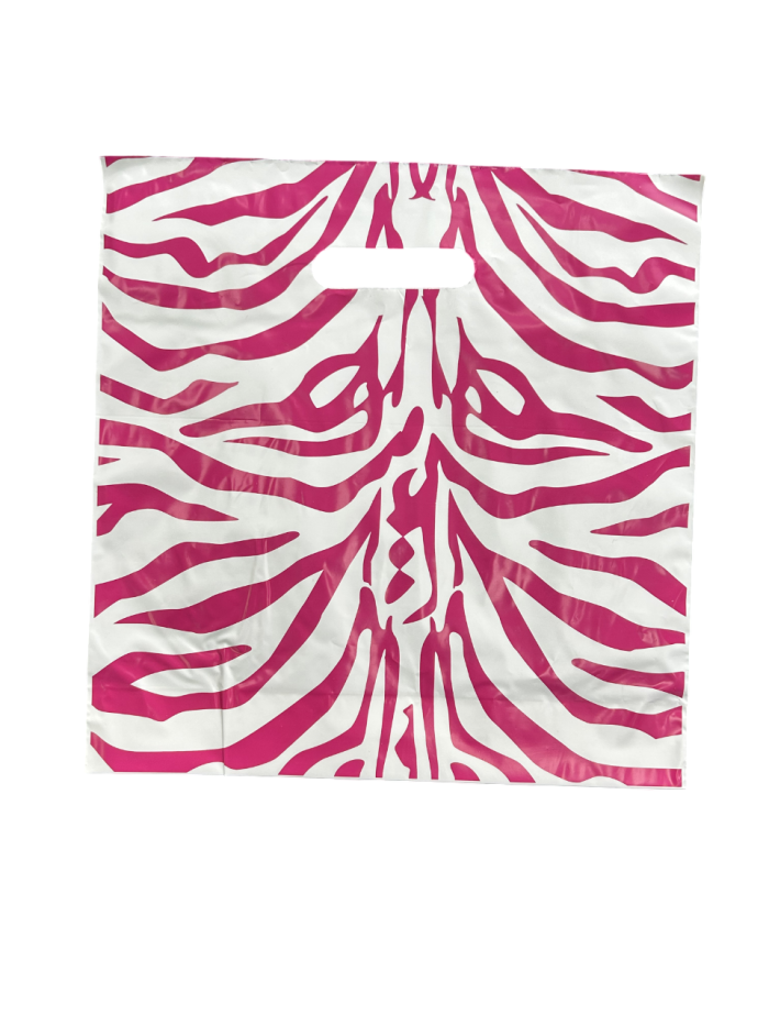 IMG_3110-Photoroom Pink Zebra Plastic Hand Carry Bag - Image 1