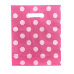 Pink Polkadots Plastic Hand Carry Bag