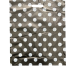 Black Polkadots Plastic Hand Carry Bag