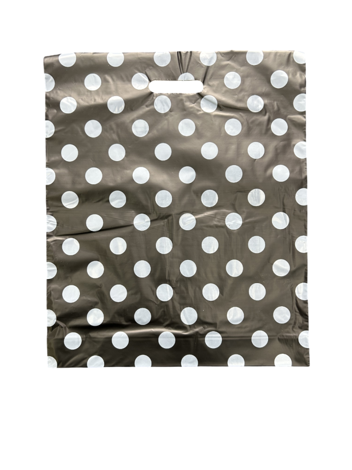 IMG_3115-Photoroom Black Polkadots Plastic Hand Carry Bag - Image 1