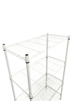 4 Tier Wire Shelving Unit White- H1500 x W900 x D450mm - Image 2