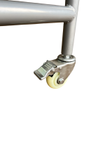 5ft Heavy-Duty Grey Clothes Rail with Brakes - Image 4