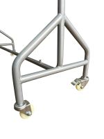 5ft Heavy-Duty Grey Clothes Rail with Brakes - Image 2