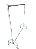 5ft Heavy-Duty Grey Clothes Rail with Brakes - Image 5