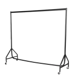 5ft Heavy-Duty Grey Clothes Rail with Brakes