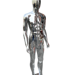 Chrome Male Full Body Mannequin