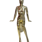 Gold Seated Female Mannequin