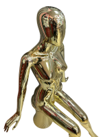 Gold Seated Female Mannequin - Image 2