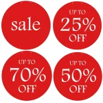 Red Circular SALE Hanging Signs