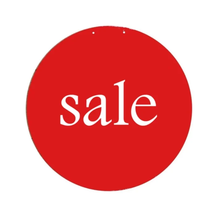 Red Circular SALE Hanging Signs - Image 2
