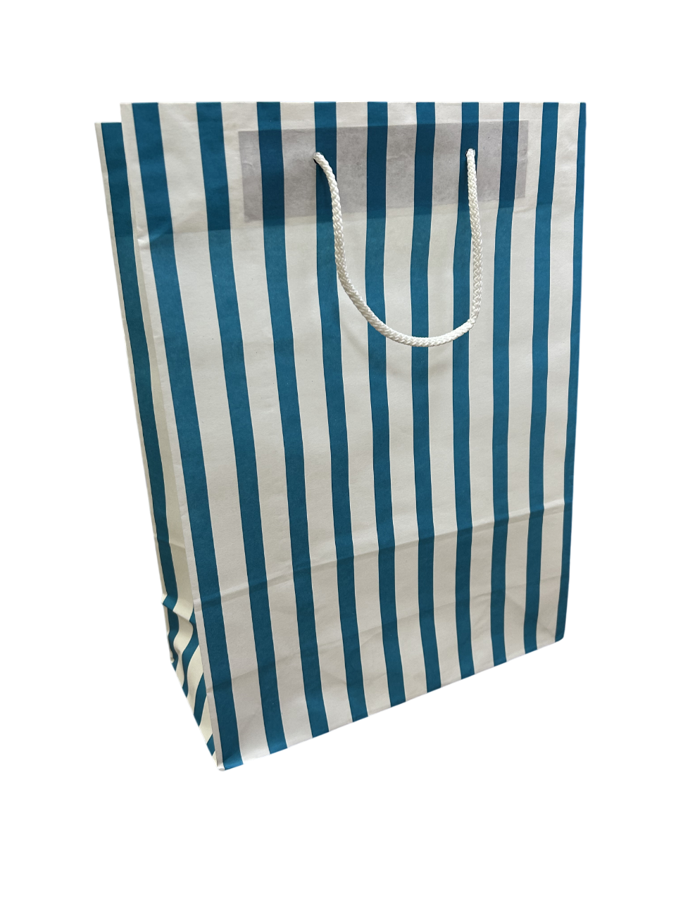 IMG_8999-Photoroom Blue & White Striped Paper Gift Bag with Rope Handle - Pack of 10 - Image 1
