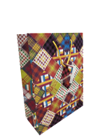 Vibrant Multi-Pattern Paper Gift Bag - Pack of 10