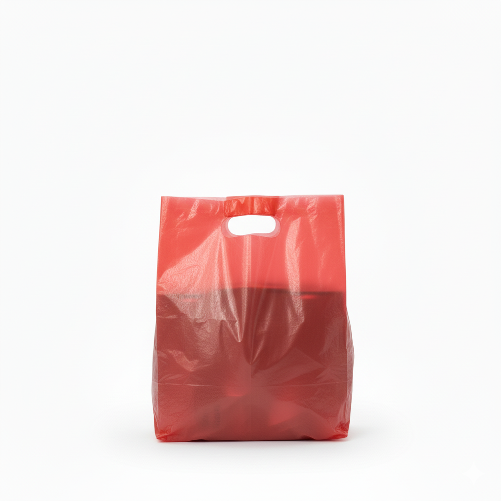 everyday carrier bags 3 Red Patch Handle Carrier Bags - Image 1