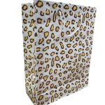 Leopard Print Paper Gift Bag with Rope Handle – Pack of 10