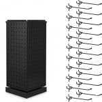 Pegboard Rotating Metal Display Stand with 20 Hooks - Image 3