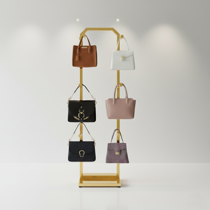 Gold Metal Handbag Display Stand - Image 2