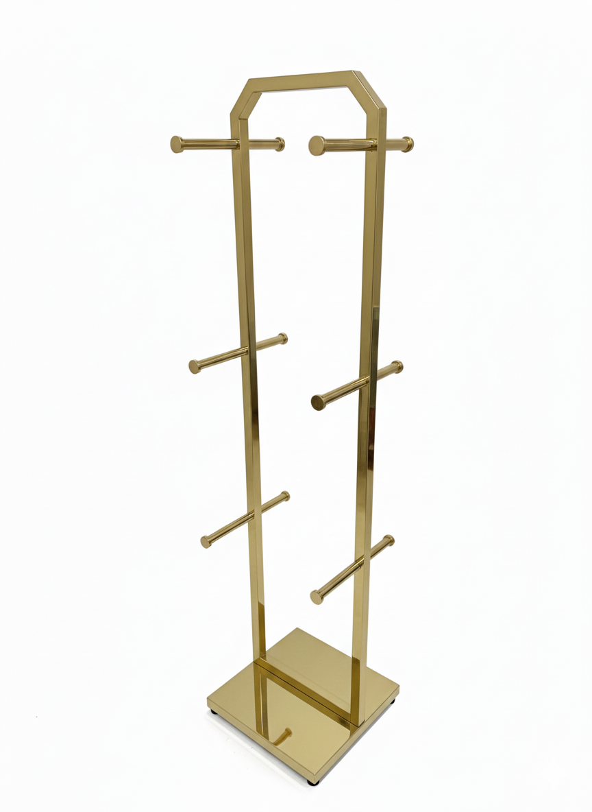 bag stand3 Gold Metal Handbag Display Stand - Image 1