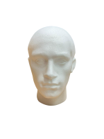 Male Styrofoam Mannequin Head 27cm