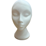 Female Styrofoam Mannequin Head 27cm