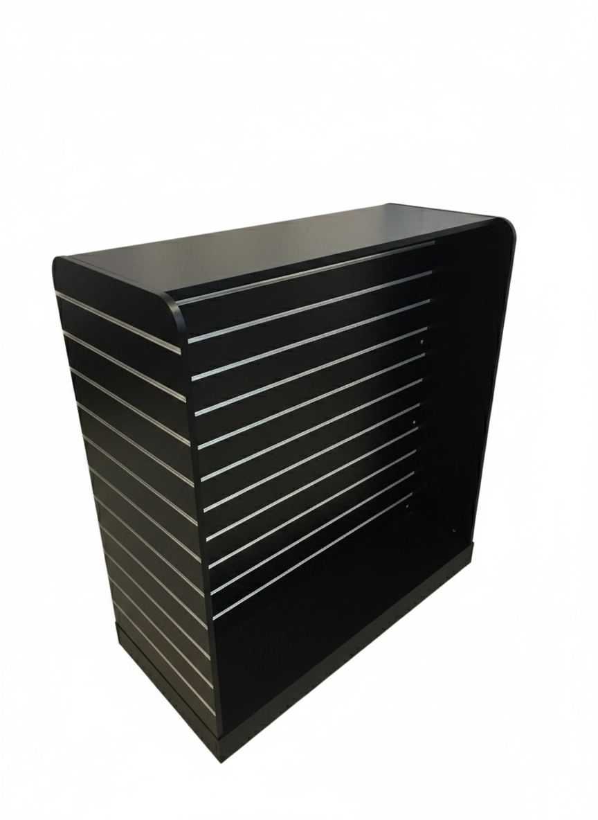 Black Gondola 2 Black Slatwall Gondola Display Unit - Image 1