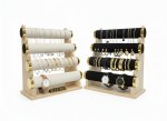 Wooden Bracelet & Bangle Display Stand with Cream Velvet Bars - Image 2