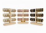 3 Tier Wooden Bangles Display Stand with Black Velvet Bars - Image 4