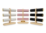 3 Tier Wooden Bangles Display Stand with Cream Velvet Bars - Image 3