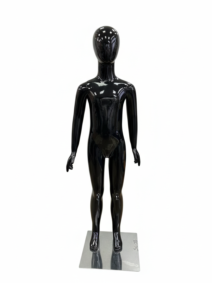 black child mannequin 2 Black Child Mannequin - Age 4-5 Height: 1100mm - Image 1