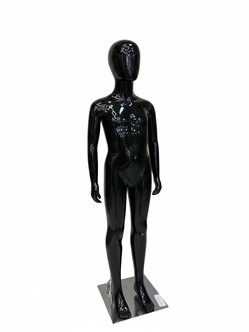 black child mannequin 3 Black Child Mannequin - Age 7-8 Height: 1280mm - Image 1