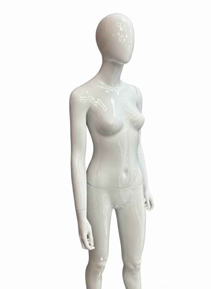 White Female Full Body Mannequin - Straight Arms - Image 2