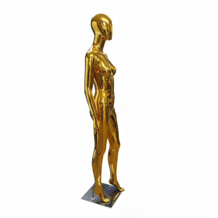 Luxury Gold Female Mannequin - Straight Arms - Image 2