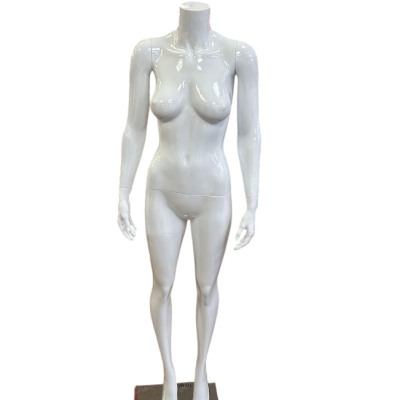 Female Full Body Headless Mannequin - Gloss White finish