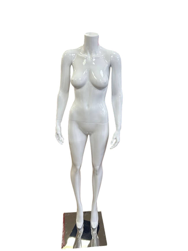 female headless 8 Female Full Body Headless Mannequin - Gloss White finish - Image 1