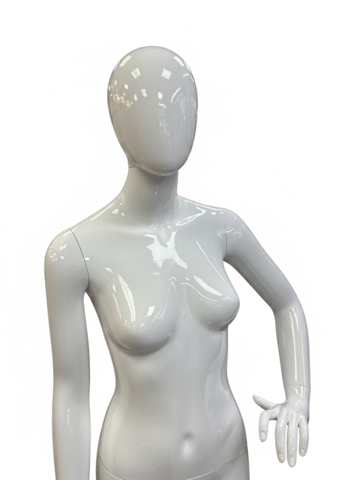 White Female Full Body Mannequin - Left Arm Pose - Image 2