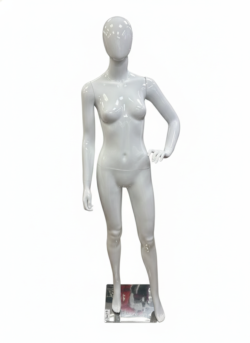 female mannequin 9 White Female Full Body Mannequin - Left Arm Pose - Image 1