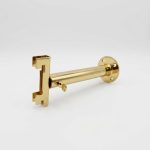 Twin Slot Wall Fixing Gold Bracket Adjustable - Pair