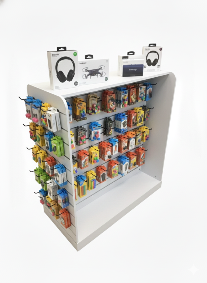 White Slatwall Gondola Display Unit - Image 3