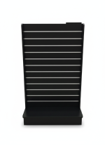 Black Double Side Slatwall Gondola Display Unit with Wheels - Image 4
