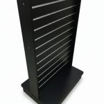 Black Double Side Slatwall Gondola Display Unit with Wheels