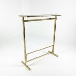 Boutique Gold Clothes Rail with Shiny Top Shelf - Image 3