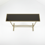 Boutique Gold Clothes Rail with Shiny Top Shelf - Image 5
