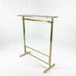 Boutique Gold Clothes Rail with Shiny Top Shelf