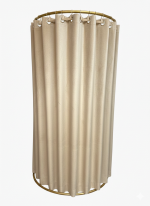 Portable Gold Rail Fitting Room - Brown Curtain